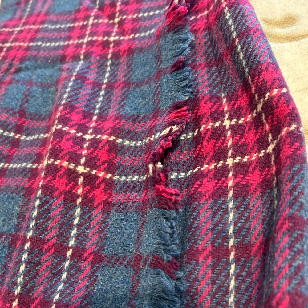 Vintage 60’s plaid wool sleeveless dress, small - Picture 2 of 13